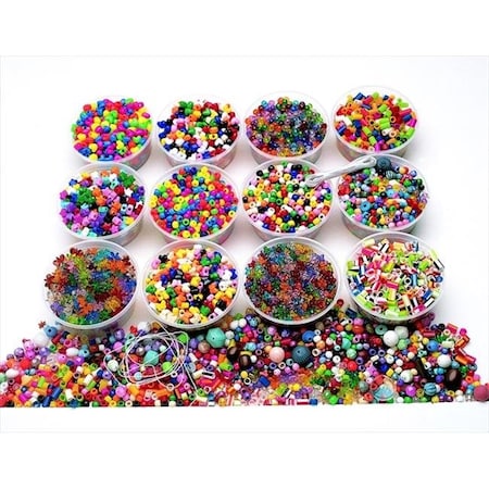 School Smart School Smart 085969 Classroom Bead Assortment Elastic Thread & Hook - 30 Yds. - Pack 3300 85969